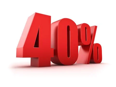 40 percent Stock Illustration