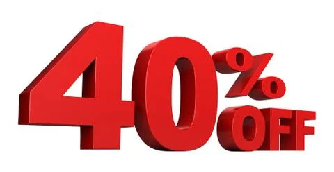 40 Percent Off Stock Illustration