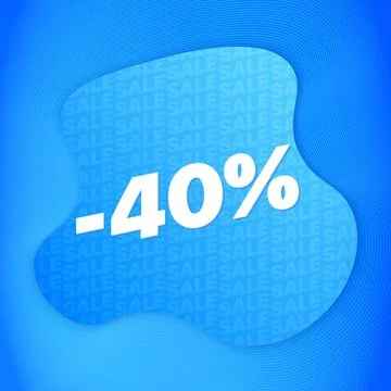 40 Percent Off Stock Illustration