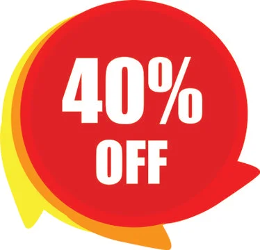40 Percentage  Off Vector Graphic Stock Illustration