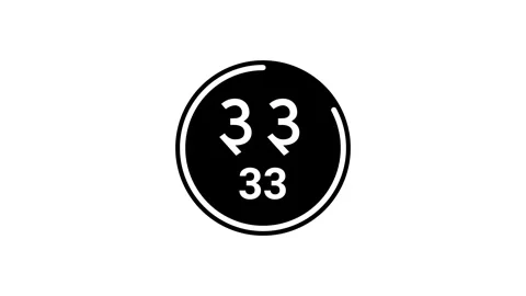 40-sec black countdown displaying Devanagari and Western Arabic on white bg Stock Footage 286758823