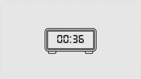 40 Second Digital Countdown Timer Animation 4K with Transparent Background Stock Footage 337003502