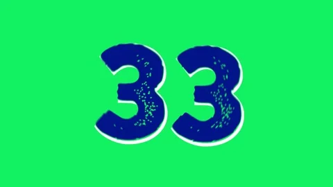 40-Second Retro Pop Font Countdown with Shaking Effect. Navy on Green Screen Stock Footage 312812635