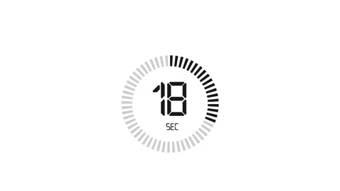 The 40 second, stopwatch icon. Stopwatch icon in flat style, timer on on color Stock Footage 151536713