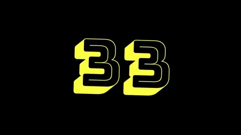 40 Seconds simple 3D Pop Blocky Font Countdown Timer. Yellow on Black bg. Stock Footage 278623790