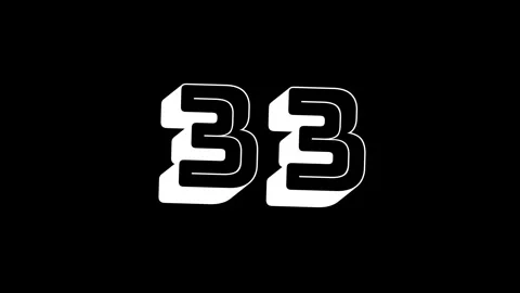 40 Seconds simple 3D Pop Blocky Font Countdown Timer. White on Black bg. Stock Footage 278624142