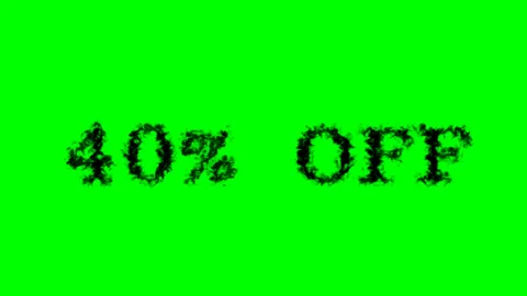 40% Off smoke text effect green isolated background Stock Footage 138722358