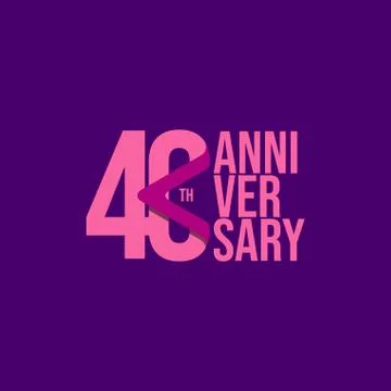 40 Th Anniversary Celebration Vector Template Design Illustration Stock Illustration