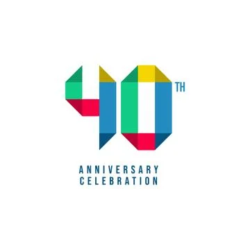 40 Th Anniversary Celebration Vector Template Design Illustration Stock Illustration