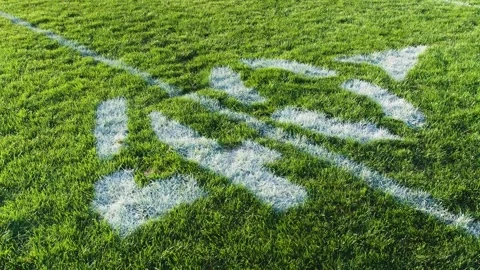 40 Yard Line Number inside Stadium Stock Footage 132449799