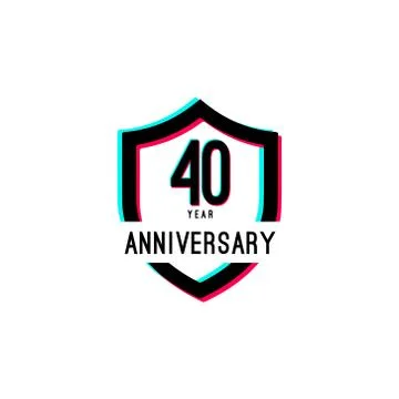 40 Year Anniversary Celebration Vector Template Design Illustration Stock Illustration