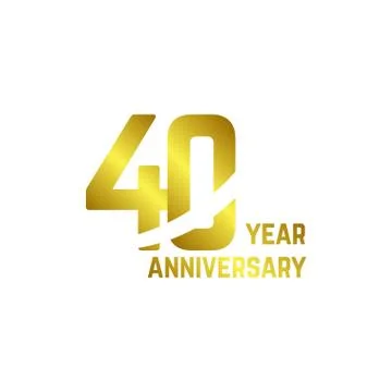 40 Year Anniversary Logo Vector Template Design Illustration Stock Illustration