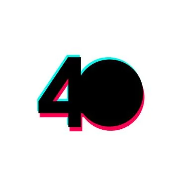 40 Year Anniversary Vector Template Design Illustration Illustrazione stock