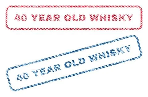 40 Year Old Whisky Text Textile Seal Stamp Watermarks Illustrazione stock