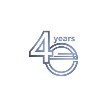 40 Years Anniversary Vector Template Design Illustration Stock Illustration