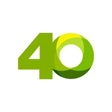 40 Years Anniversary Vector Template Design Illustration Stock Illustration