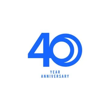 40 Years Anniversary Vector Template Design Illustration Stock Illustration