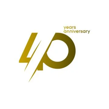 40 Years Anniversary Vector Template Design Illustration Stock Illustration