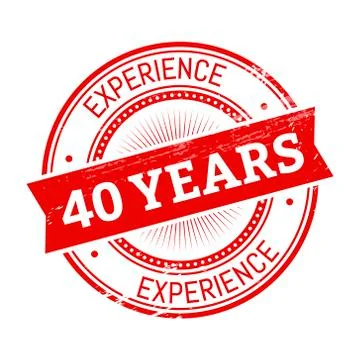 40 years experience round stamp Stock-Illustration