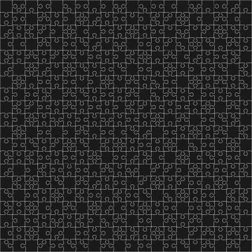 400 Black Puzzles. Vector Illustration. Illustrazione stock