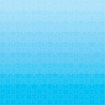 400 Blue Puzzles. Vector Illustration. Stock Illustration