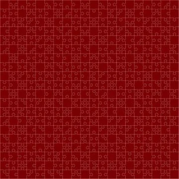 400 Red Puzzles. Vector Illustration. Stock Illustration