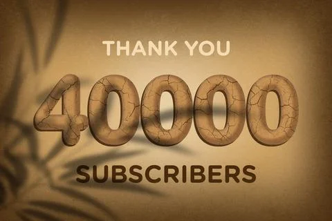 40000 subscribers celebration greeting banner with Mud Design Illustrazione stock
