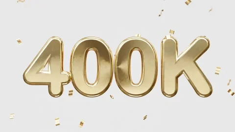 400k celebration text animation motion graphics video Stock Footage 278613677