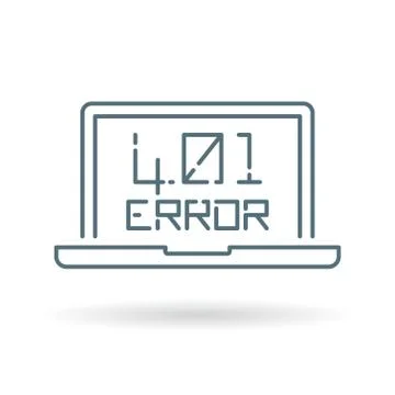 401 Unauthorized Error icon Stock Illustration