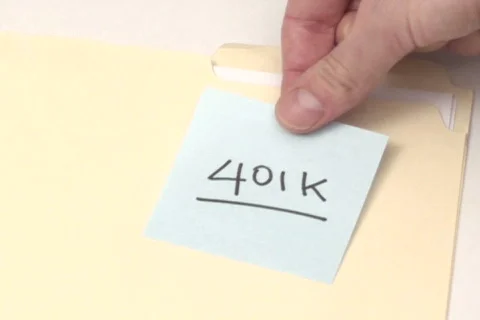 401K sticky note - NTSC Video stock 666332