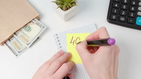 401k text on notepad with coins and keyboard on table, business concept. Stock Footage 168082375