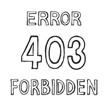 403 connection error. Illustrazione stock