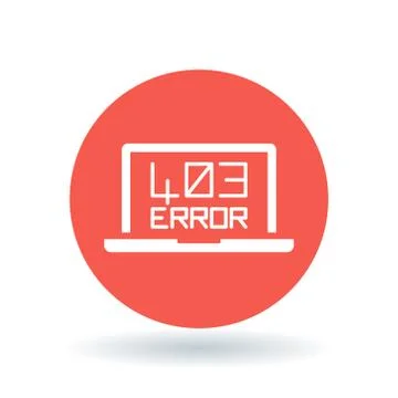 403 Forbidden Error icon Stock Illustration