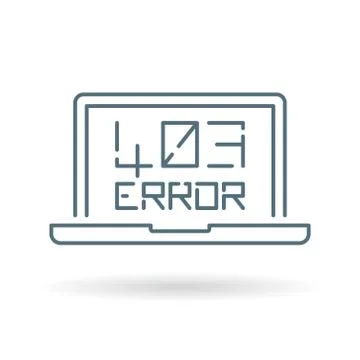 403 Forbidden Error icon Stock Illustration
