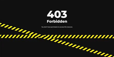 403 Forbidden error page. Vector layout template Stock Illustration