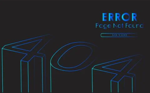 404 3D black Stock Illustration