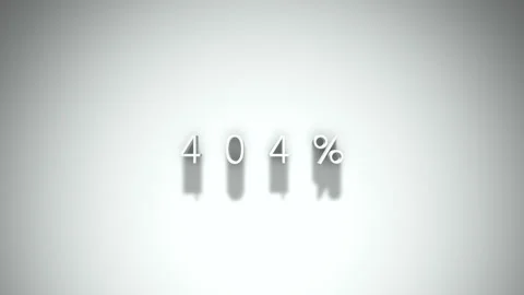 404 3D title animation with shadows on a white background Stock Footage 296830408