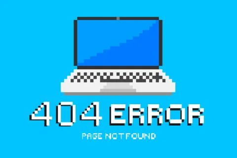 404 8 bit Stock Illustration