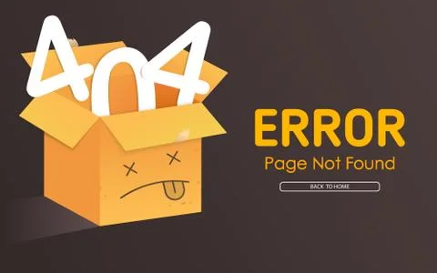 404 box face Stock Illustration
