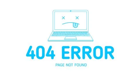 404 com error line Stock Illustration