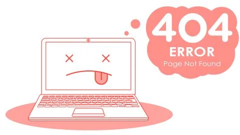 404 com think Stock Illustration