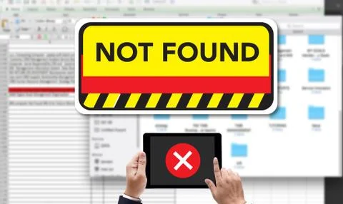 404 computer Not Found 404 Error Failure Warning Problem Stock Photos