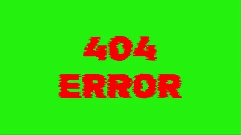 404 error 3D animation in green screen glitch style. Stock Footage 278912280