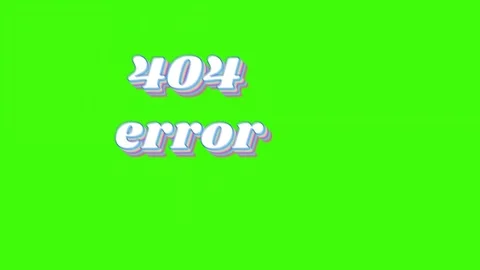 404 error 3D animation of retro text on green screen. Stock Footage 278912278
