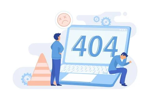 404 error abstract concept 404 template, browser download failure, page not.. Stock-Illustration