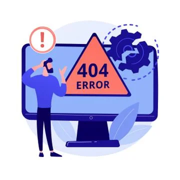 404 error abstract concept vector illustration. 스톡 일러스트
