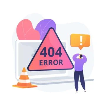 404 error abstract concept vector illustration. Stock Illustration
