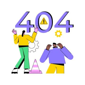 404 error abstract concept vector illustration. Stock Illustration