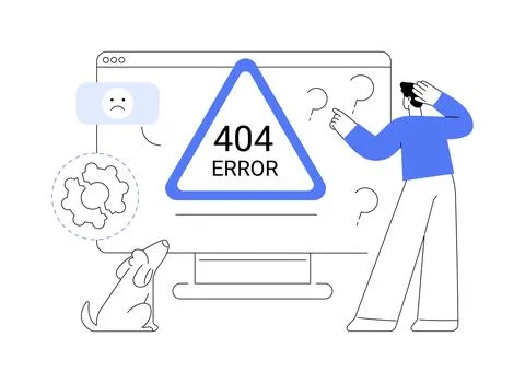 404 error abstract concept vector illustration. Stock Illustration