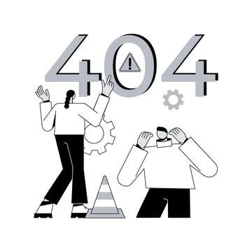 404 error abstract concept vector illustration. 스톡 일러스트